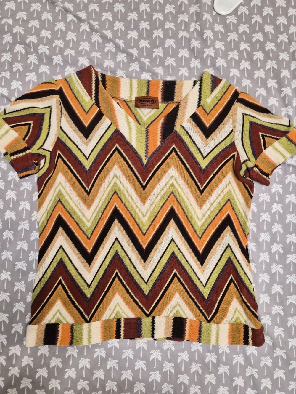 Missoni (Made In Italy) Zigzag Classic Weave Knit Top